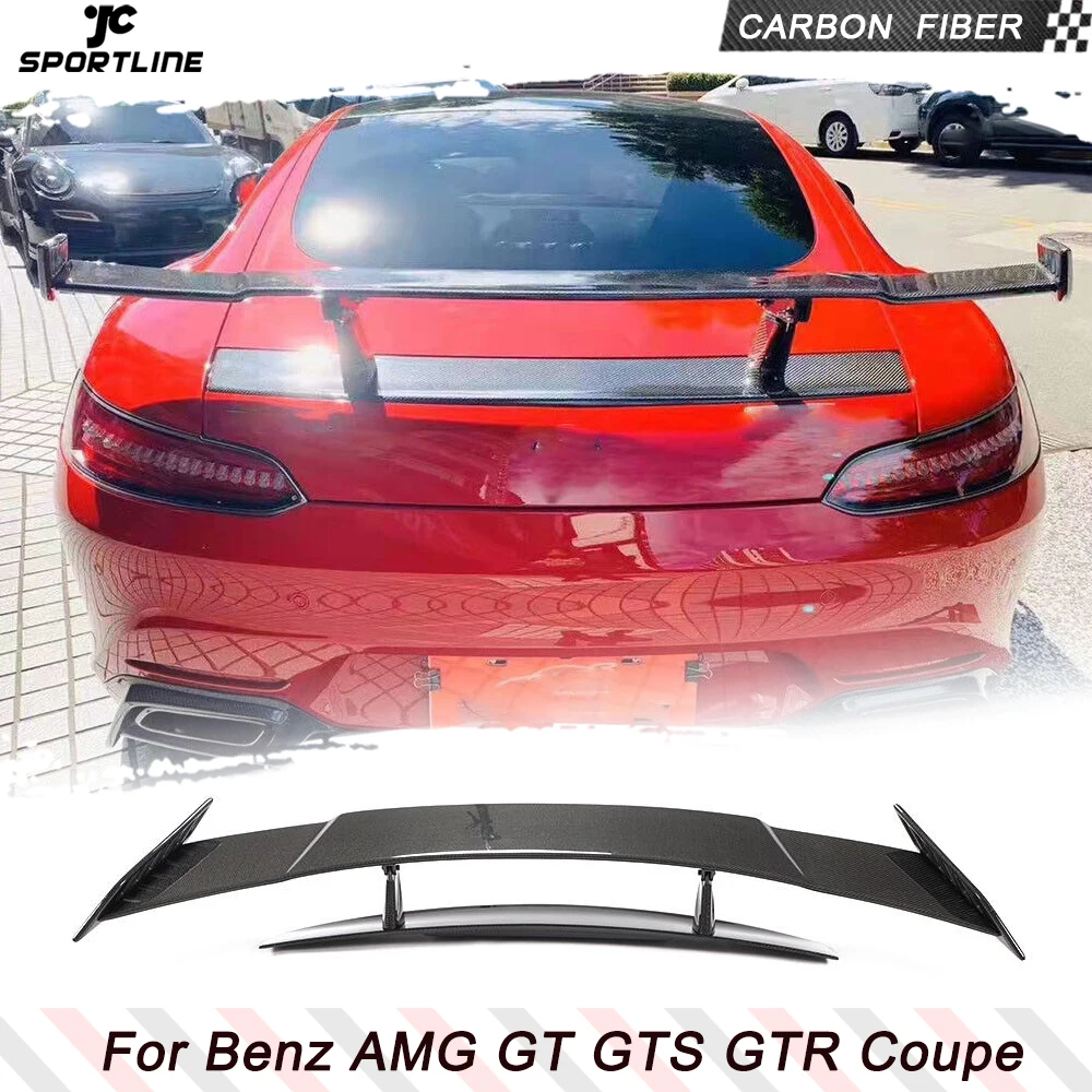 

Автомобильный спойлер для багажника из углеродного волокна для Mercedes-Benz AMG GT GTS GTR Coupe 2-дверный 2015-2018 комплект для стайлинга заднего багажника автомобиля