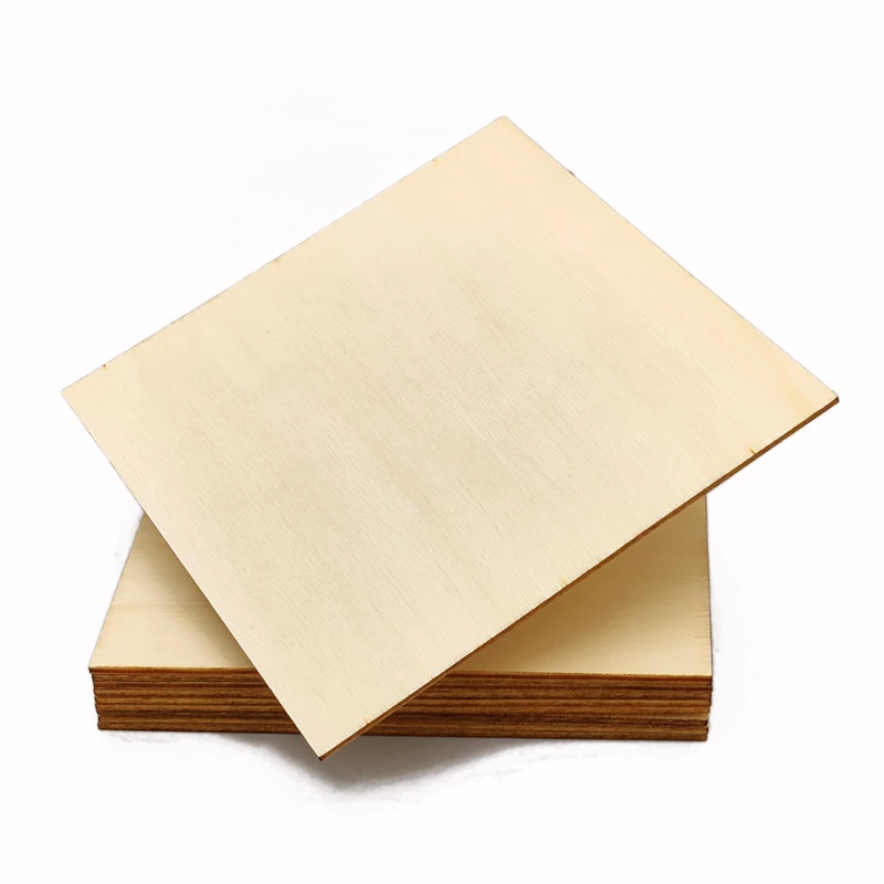 

1pc 250mm Unfinished Squares Blank Wooden Pieces Wooden Square Cutouts Wood Slices for Painting Writing Carving DIY Arts Craft