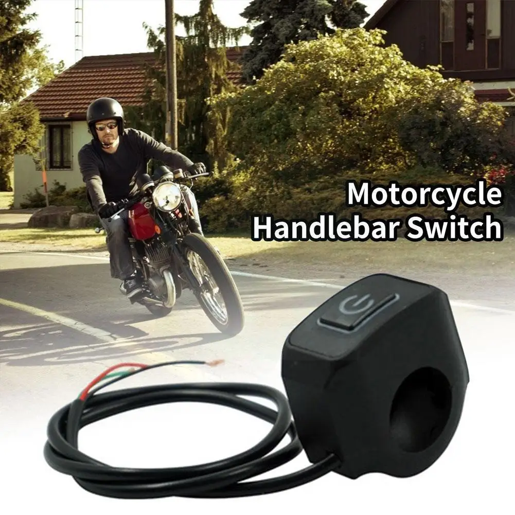 

22mm Motorcycle Handlebar Switch For Electric Star Pressure Waterproof Control Switch Button With Led Light Moto Accessorie X1e9