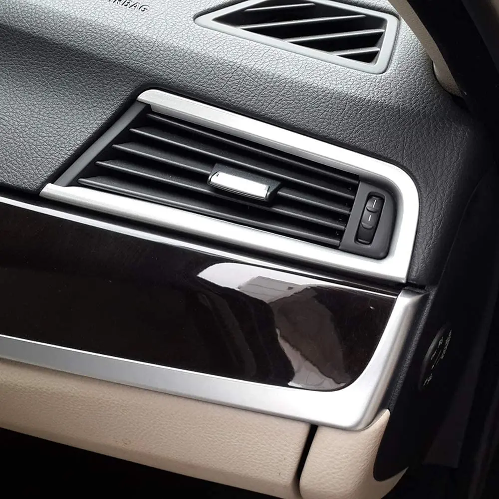 

ABS Chrome Dashboard Side Air Conditioning Outlet Vent Frame Trim 2pcs For BMW 5 Series F10 520li 525li 530li 2011-2017