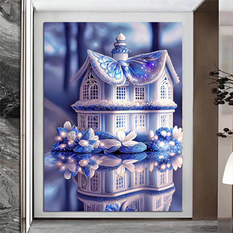 

Картина с изображением дома-бабочки, новинка 2023, мечта, замок, полная выкладка, Алмазная мозаика, вышивка крестиком, Прямая поставка H201