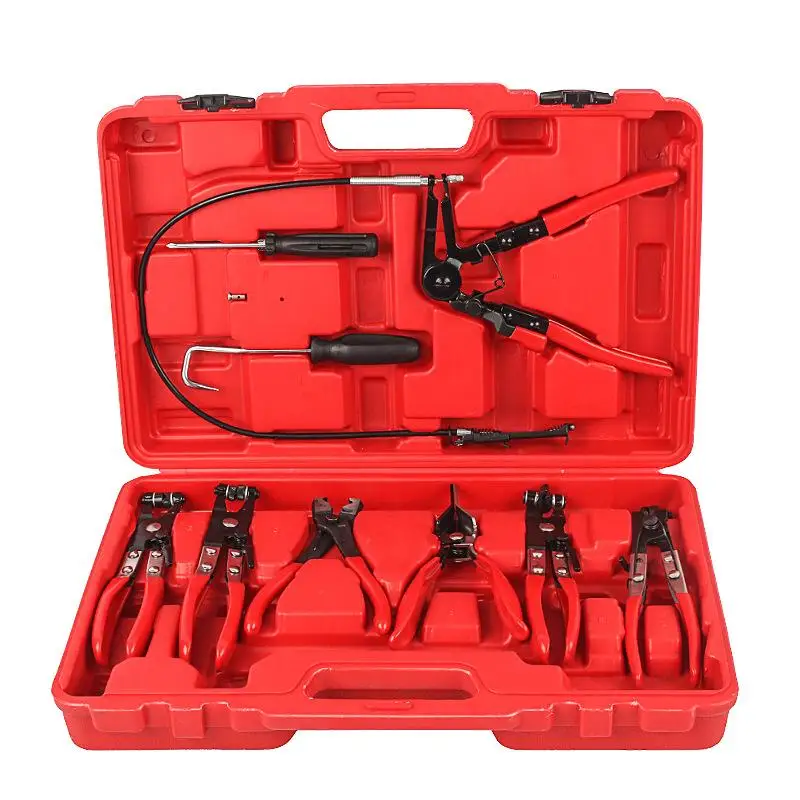 

9pcs Wire Long Reach Hose Clamp Pliers Set Fuel Oil Water Hose Pliers Removal Tool Pliers Automotive Tools