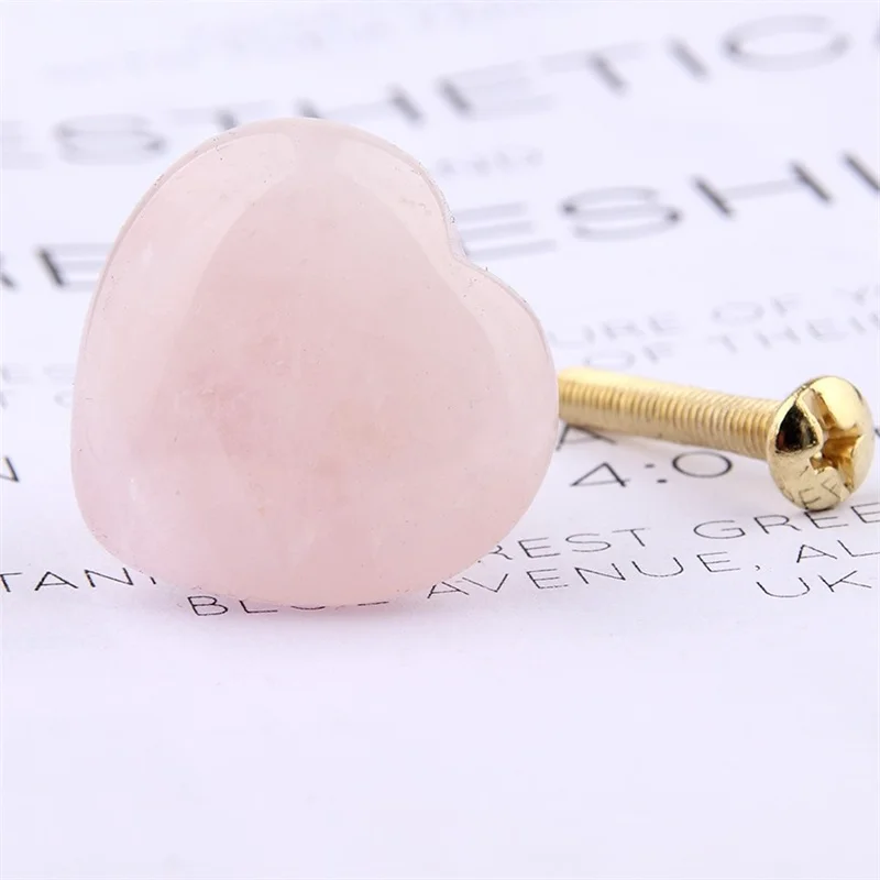 Ручки из натурального камня Love Pink латунные ручки для шкафов дверей ящиков мебели