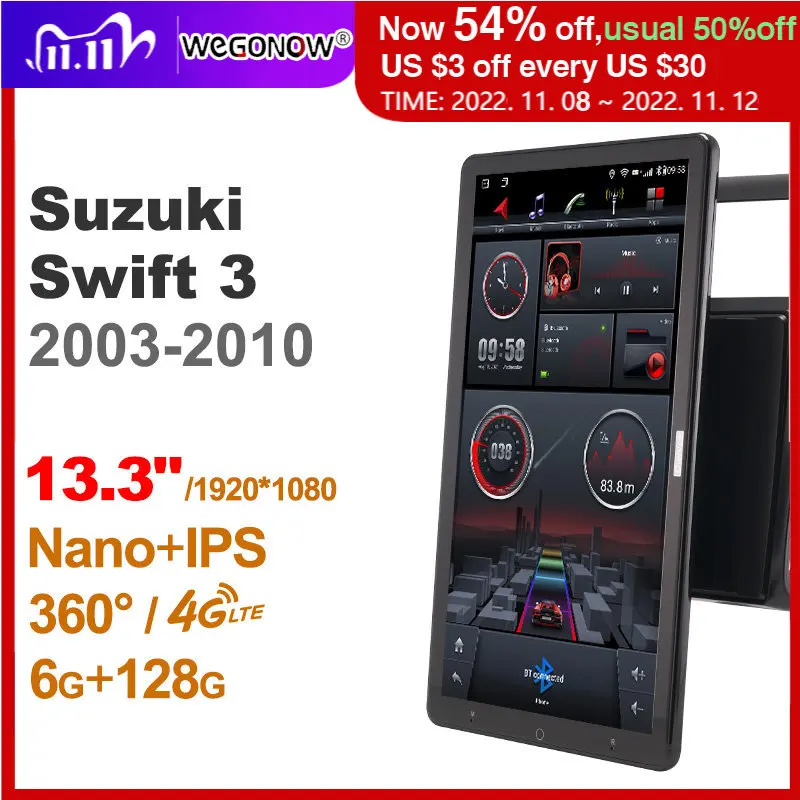 

Автомобильный поворотный 1920*1080 13,3 ''Ownice Android10.0, автомобильный мультимедийный плеер для Toyota Highlander XU50, радио 4G LTE 360, оптический, без DVD