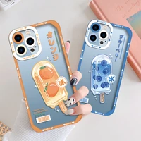 fruit popsicles cases for iphone 13 12 mini 11 pro max xs x xr 7 8 plus se 2020 2022 transparent soft tpu protection shell