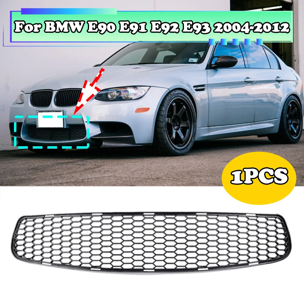 

3pcs M3 Style Car Front Bumper Lower Grille Fog Light Grill Cover Honeycomb Mesh Racing Grills for BMW E90 E91 E92 E93 2004-2012