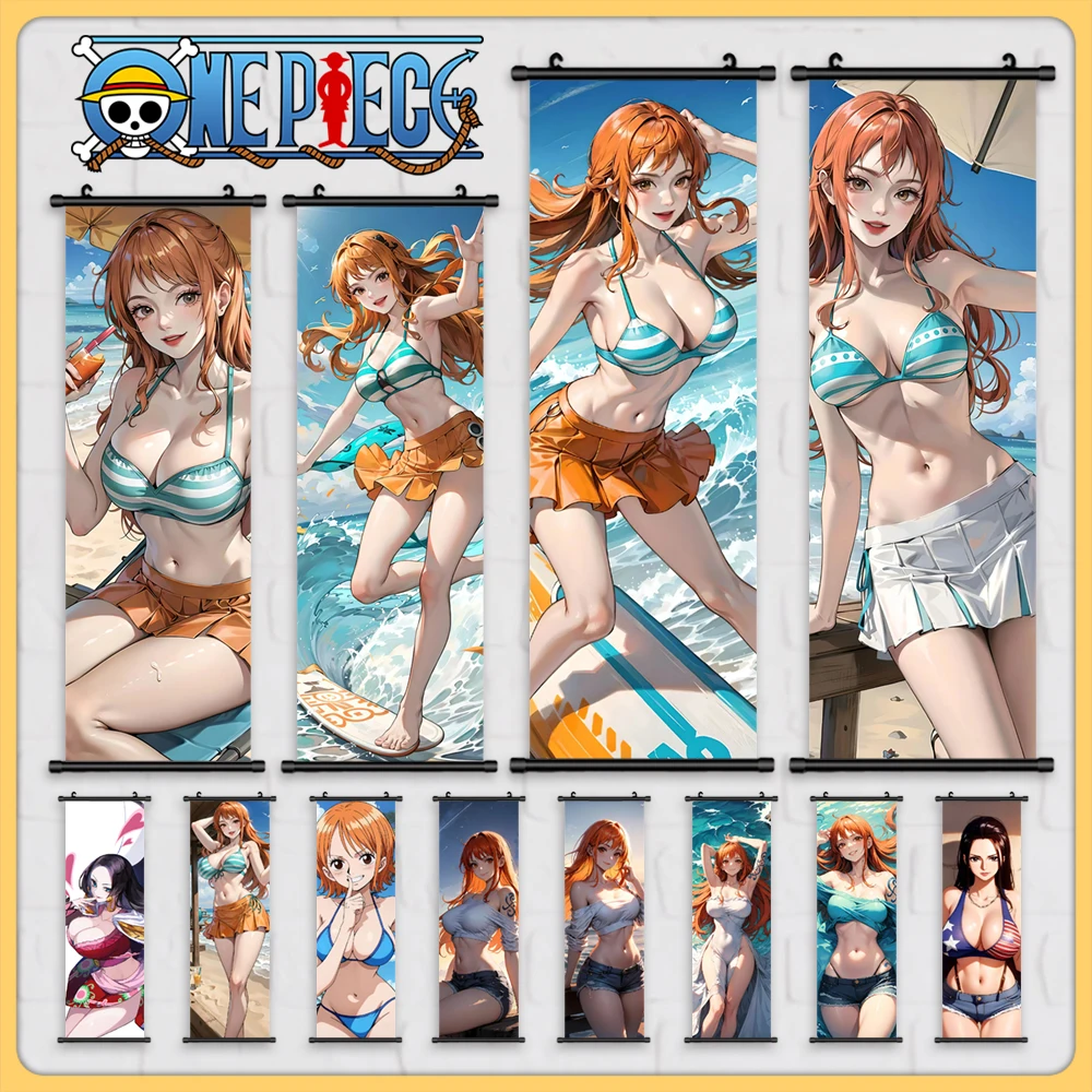 Картина нами на холсте Аниме One Piece настенное искусство Нико Робин свитки