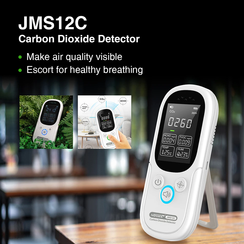 

Многофункциональный измеритель CO2 NOYAFA JMS12C 5 в 1, цифровой тестер температуры и влажности, детектор углекислого газа, монитор качества воздух...