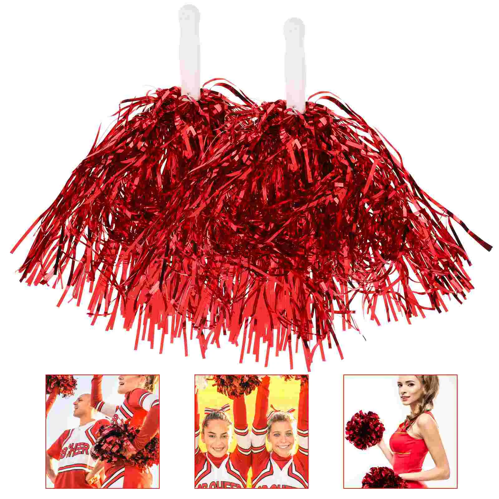 

24Pcs Cheerleading Pom Poms Cheerleader Pompoms Cheering Hand Flowers