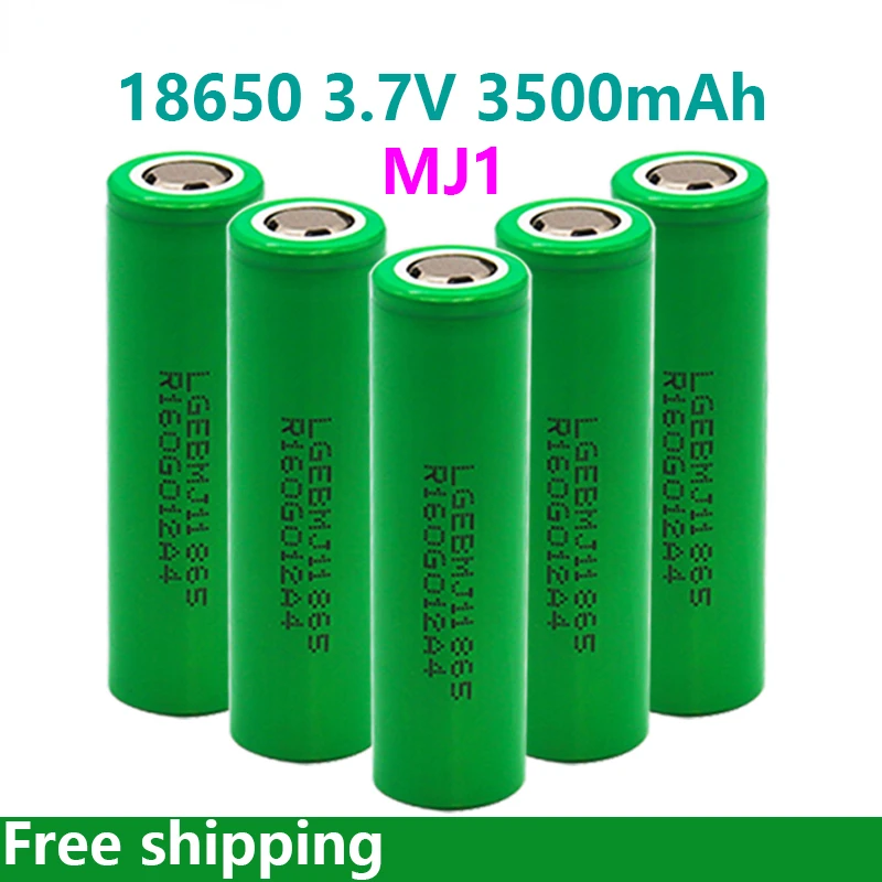 

18650Battery High Quality MJ1 3.7v 3500mah 18650Lithium Rechargeable Battery for Flashlight Batteries for LG MJ1 3500mah Battery