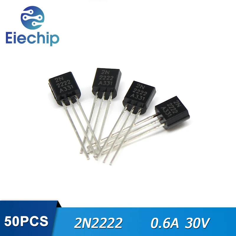 

50PCS/lot 2N2222 TO-92 Transistors 0.6A 30V NPN New Original