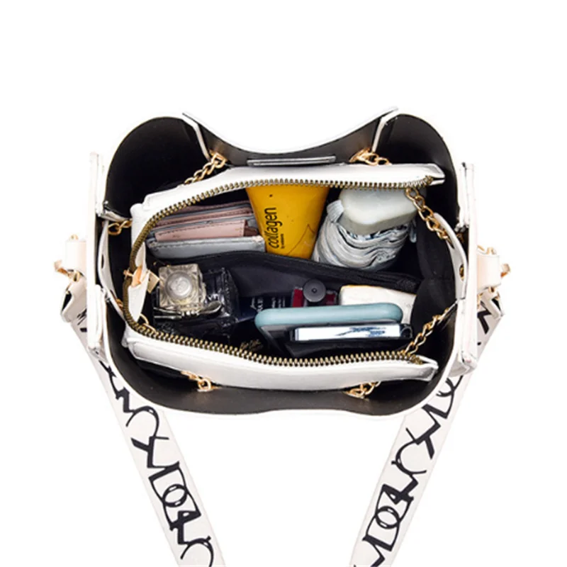 Women's Handbags Crossbody NEW Luxury High Quality Shoulder Strap PU Waterproof Casual Large Capacity Black Bucket