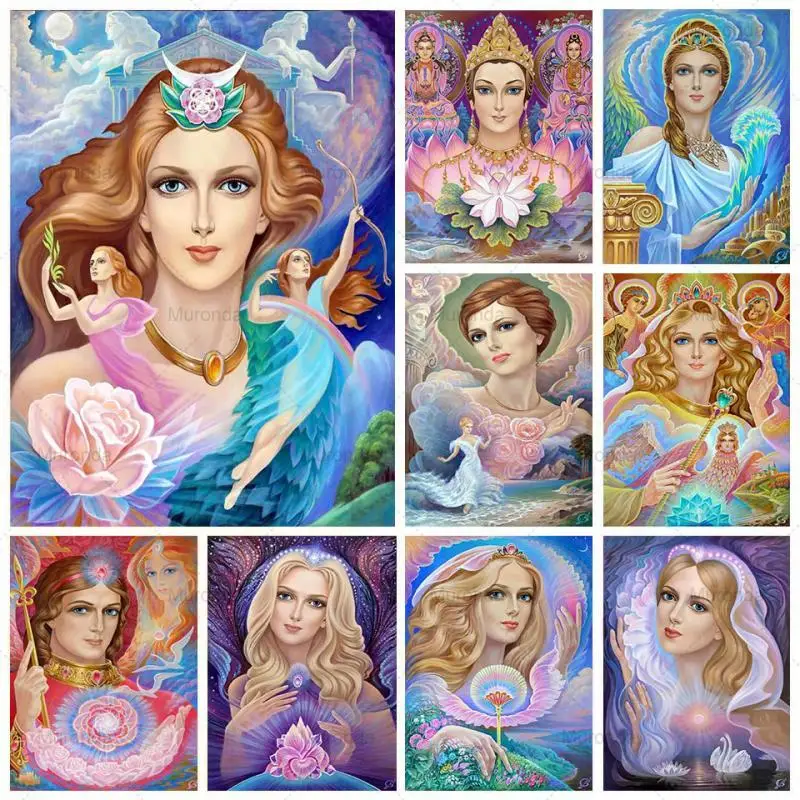 5D алмазная живопись полная вышивка крестиком красота женщина цветок Религиозное