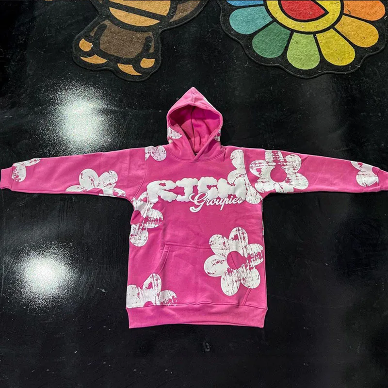 Осенне-зимний модный уличный Топ Y2K свободный свитер свитшот пальто модная