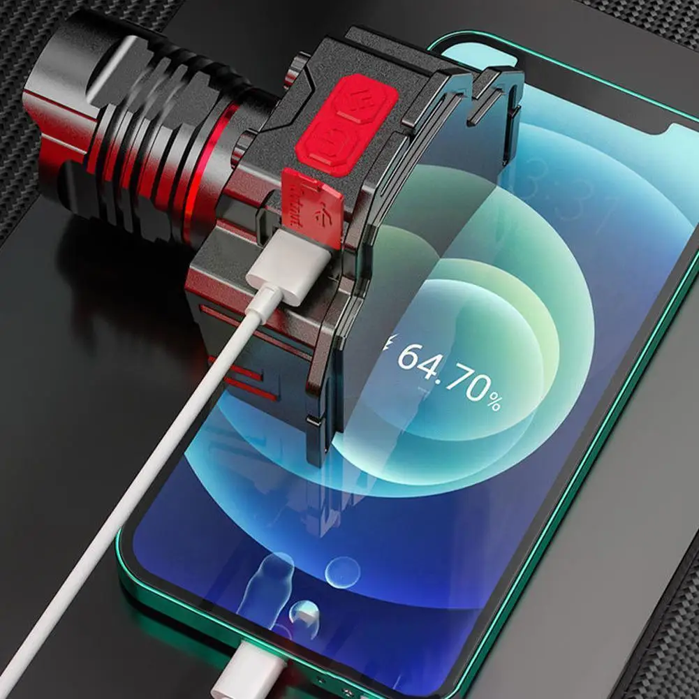 Светодиодный налобный фонарь суперъяркий светильник с ИК датчиком движения