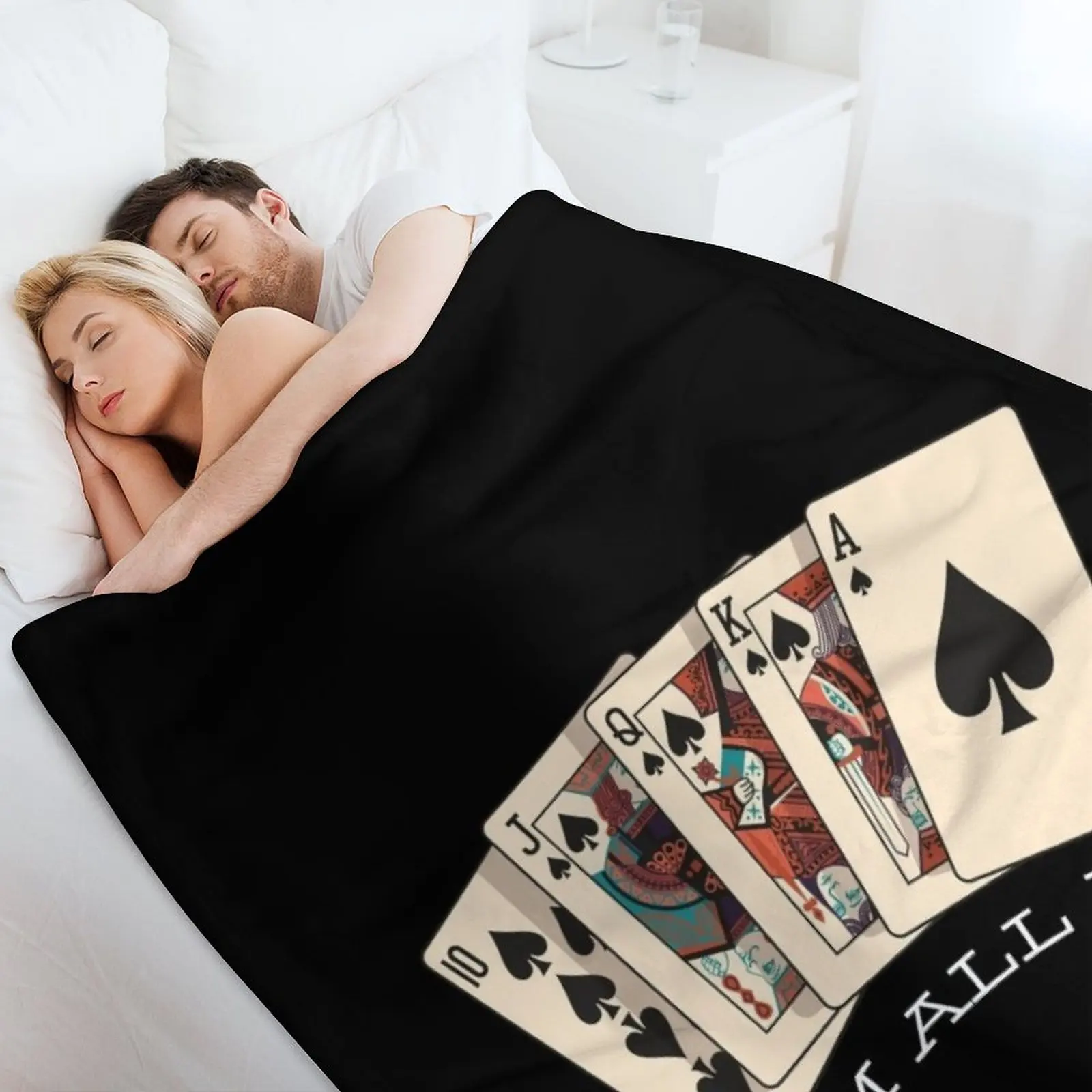 I'm All In - Royal Flush Одеяло для покера Модные диваны Роскошные дизайнерские одеяла