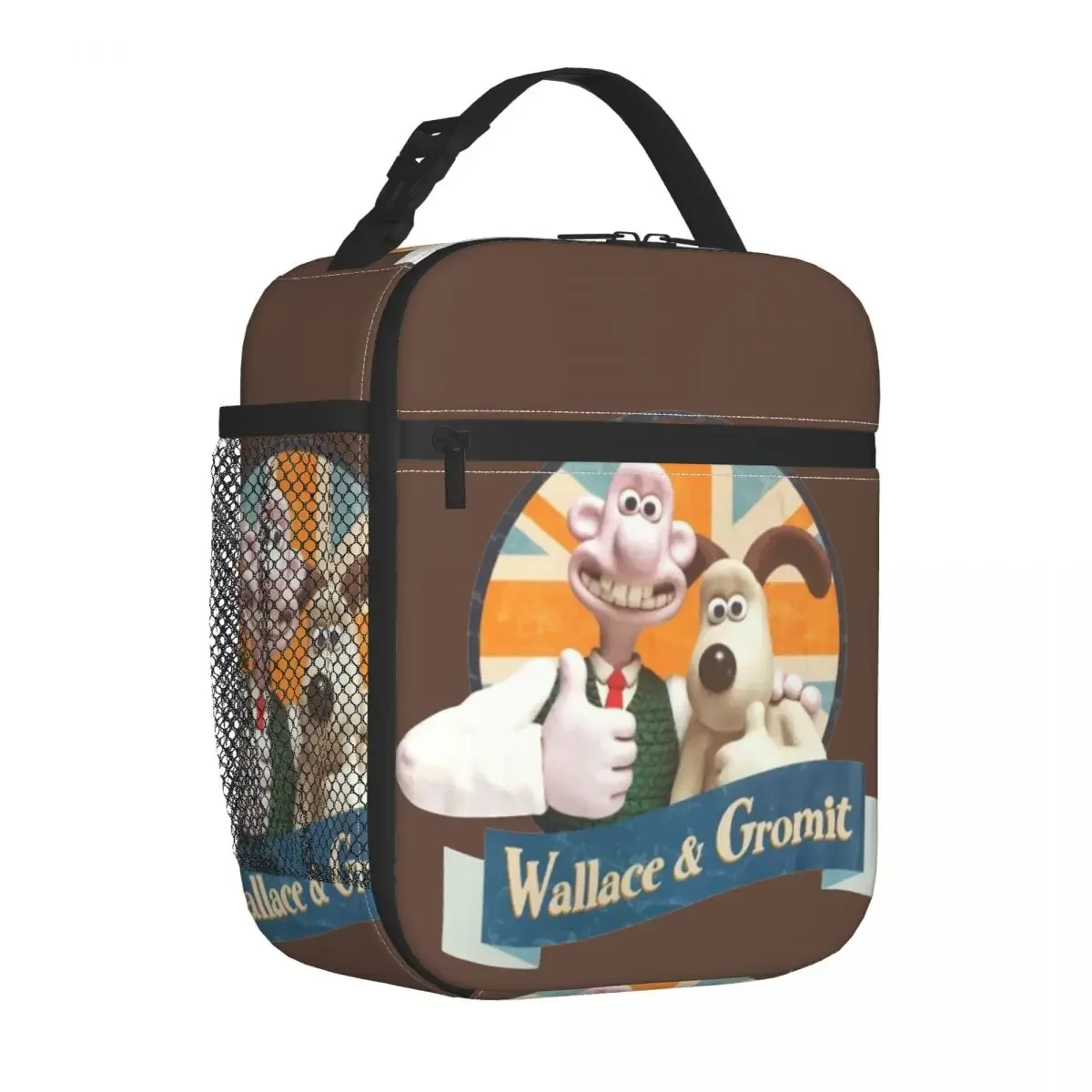 

Винтажная изолированная сумка для ланча Wallace и Gromit, Термосумка, контейнер для еды, тоут, Ланч-бокс, сумка для еды, школьный Пикник