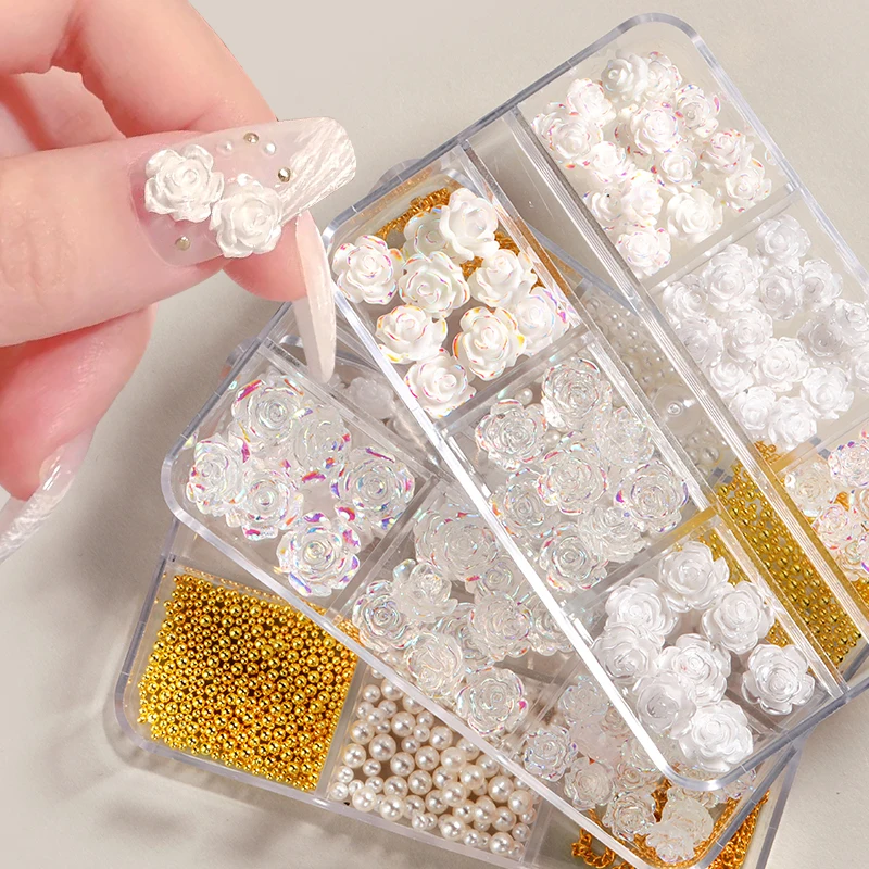 Украшение для ногтей Стразы из акриловой смолы с цветами |