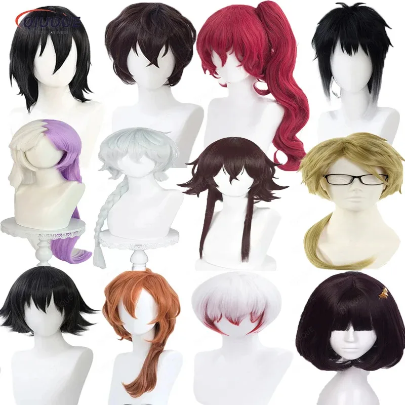 Фото Парики аниме Nene 2025 Dazai Osamu Nakajima Atsushi Nakahara Chuuya Ryunosuke Akutagawa Edogawa Rampo, парик для косплея + WigCap №2
