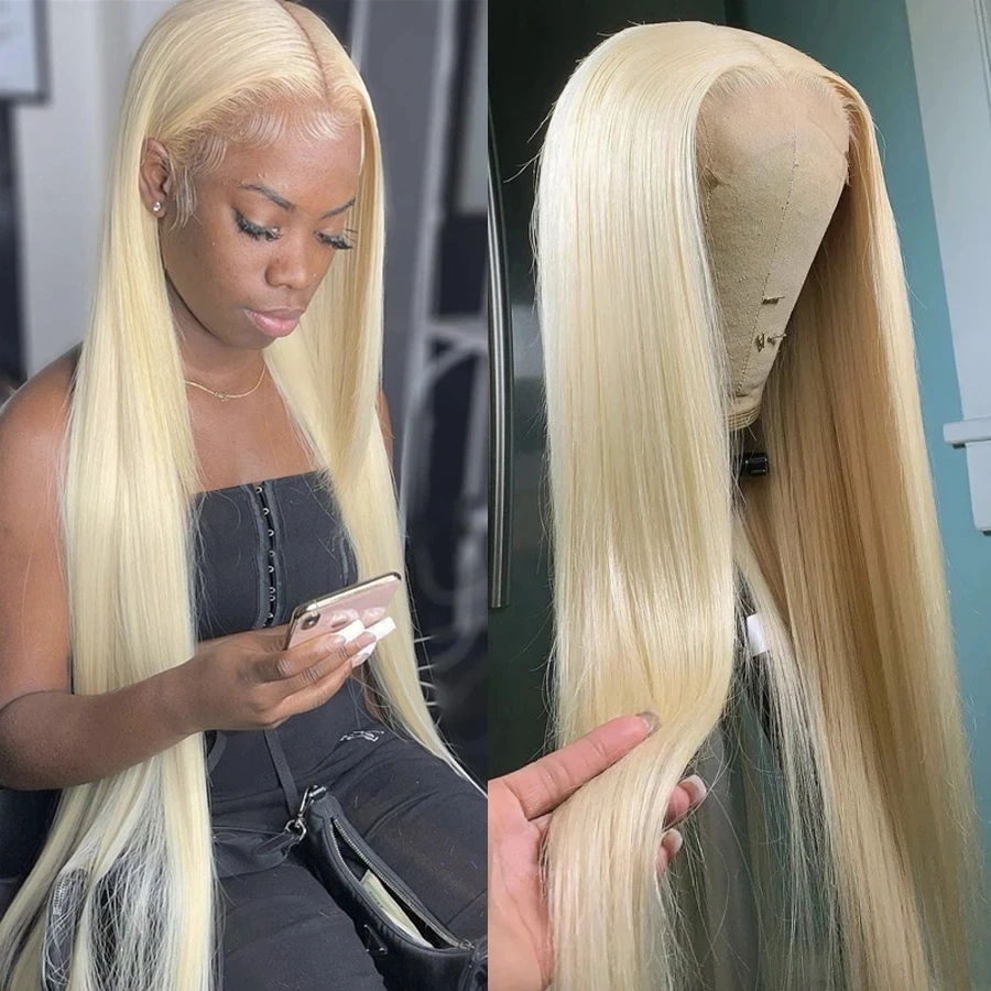 13x6 HD Transparent 613 Blonde Lace Frontal Human Hair Wigs 613 Bob Wig Brazilian Bone Straight 13x4 Lace Front Human Hair Wigs