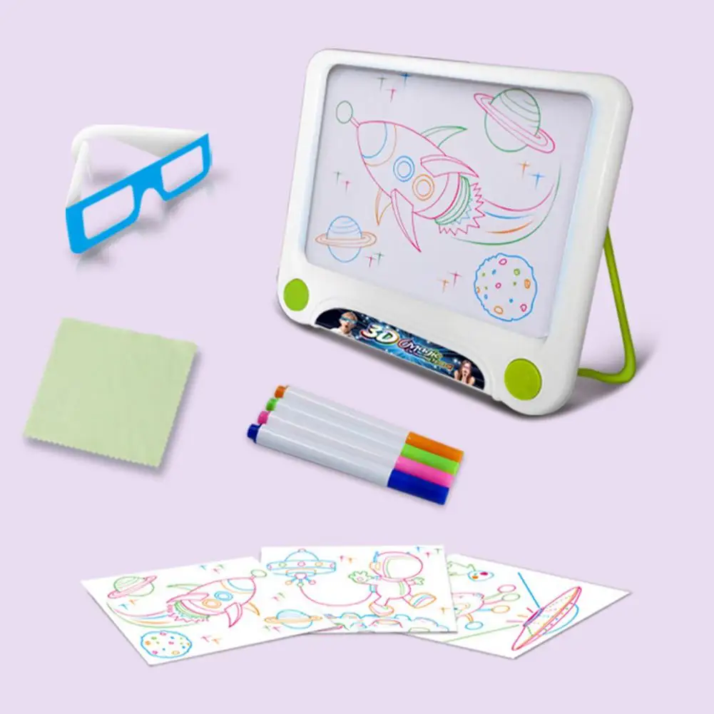 

Improve Hands-on Ability with Wipe 3D Fluorescence Graffiti Doodle Board for Student