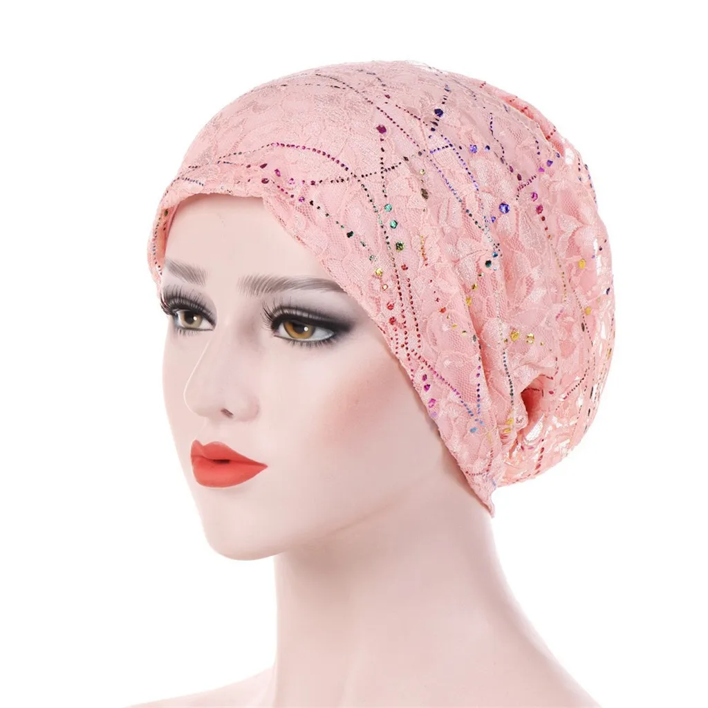 

Baseball Hat Comfortable Hat Cap Ruffle Muslim Lace Women Braid Beading Wrap Baseball Caps Caps for Running
