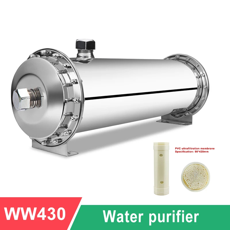 3000L 304 Stainless Steel Water Filter System PVDF Ultrafiltration PurifierCommercial Home Kitchen Drink Straight UF Filters