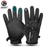 winter full finger glove touch screen non slip windproof warm thick skiing hunting working zipper sports gear men women mittens