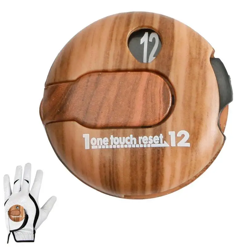 

Golf Stroke Counter Wood Grain One Reset Counter Mini Golf Stroke Counter Simple Attachment Scorekeeper Up To 12 Shots Score