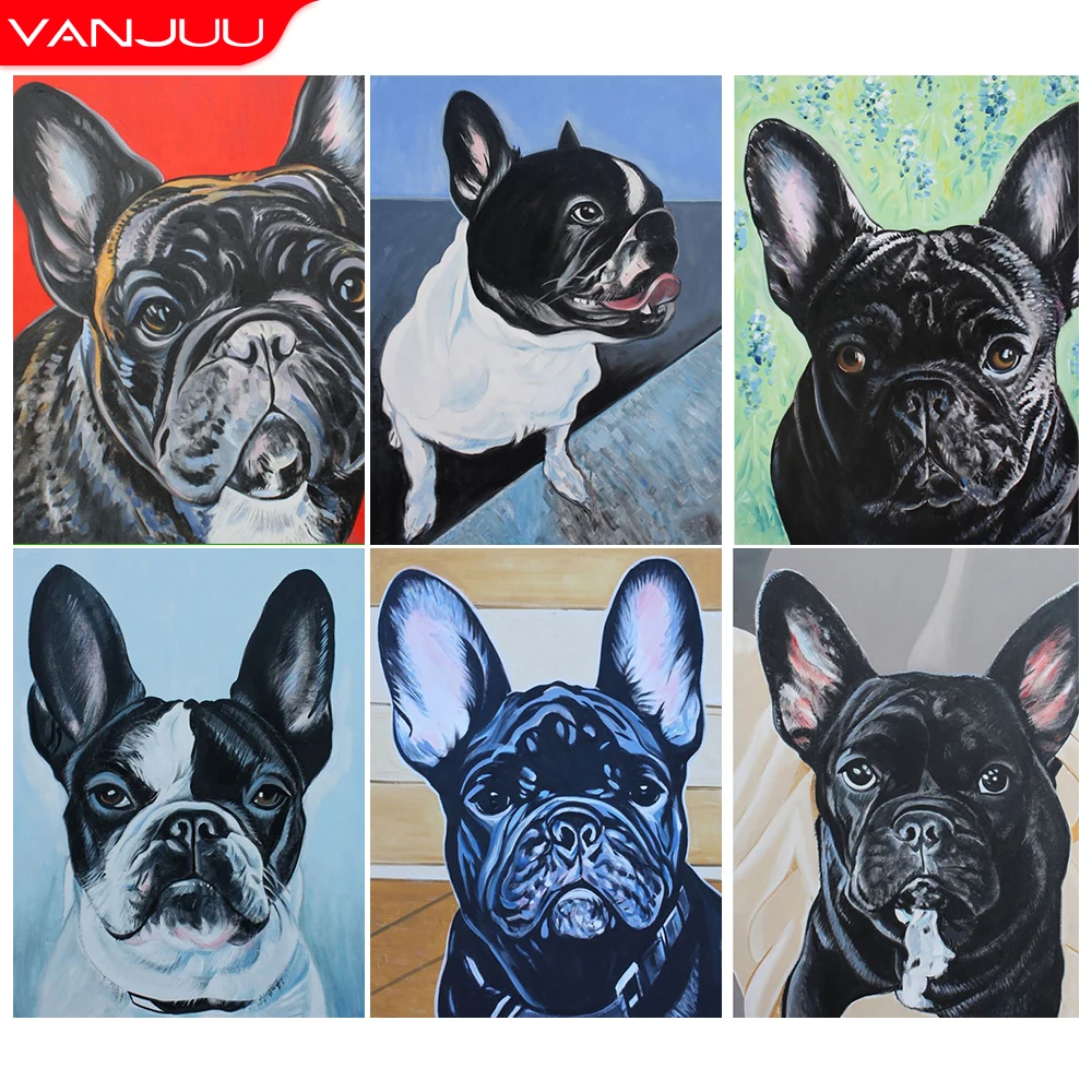 

5D Diamond Painting Cute Dog Full Drill Diamond Mosaic Animal Diamond Embroidery DIY Rhinestones Home Decor