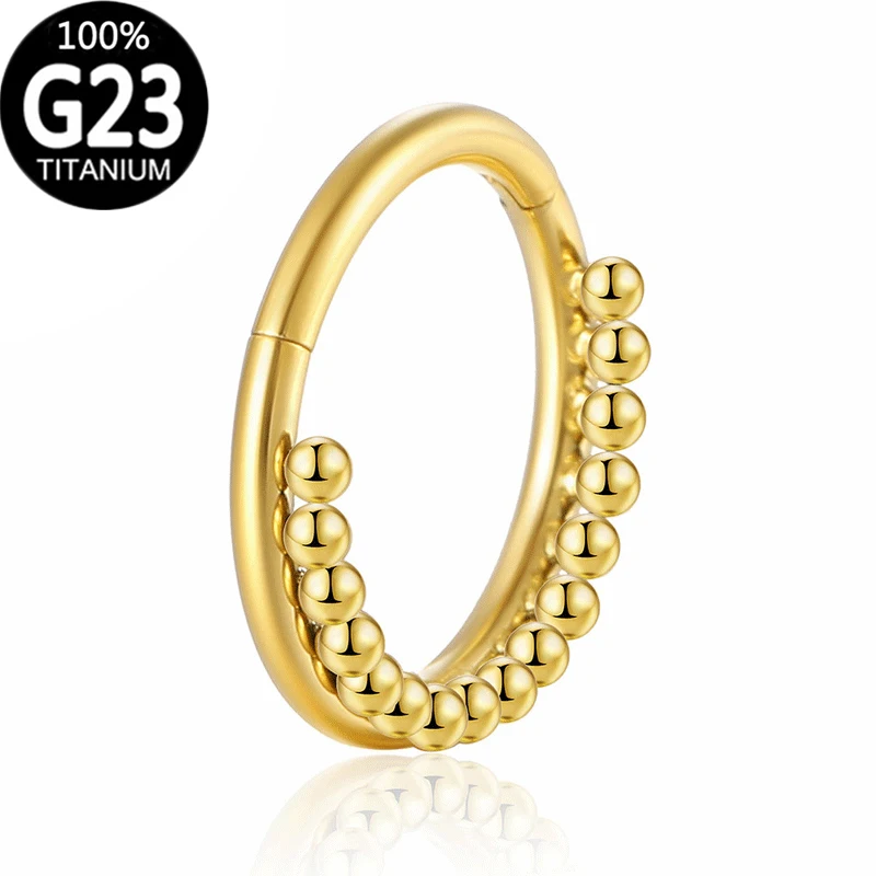 

Кольцо женское из титана G23 для пирсинга носа, модное Ювелирное Украшение для тела, пикантный перегородка, Золотое кольцо для ушей, завитка у...