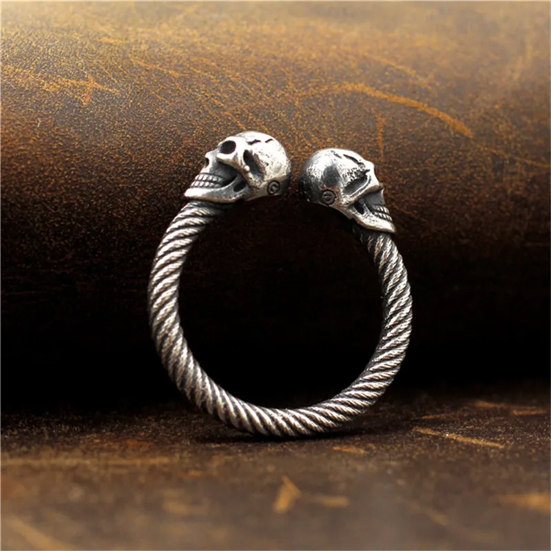 

Новинка, оригинальное регулируемое кольцо ручной работы с черепом ручной работы, властное, преувеличенное модное очаровательное мужское с...