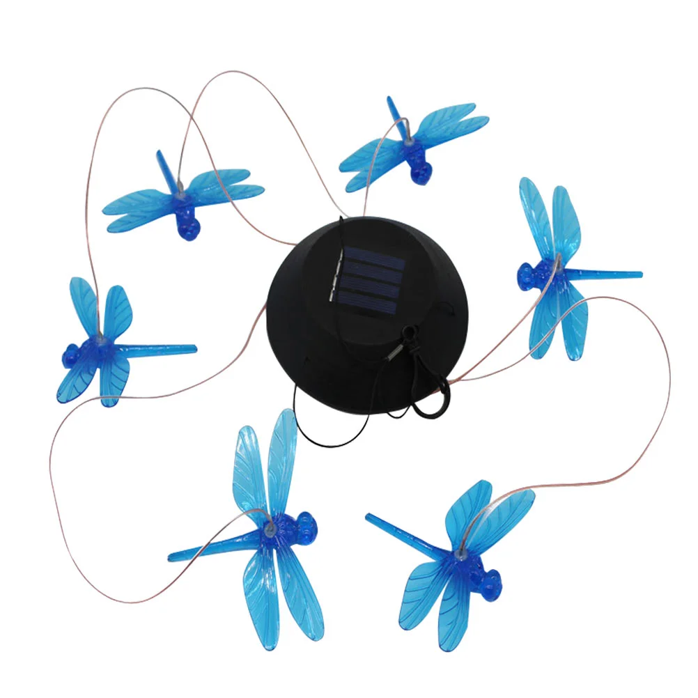 

1Pc Outdoor Garden Hanging Wind Bell Lights Dragonfly Wind Chime Solar Lamp