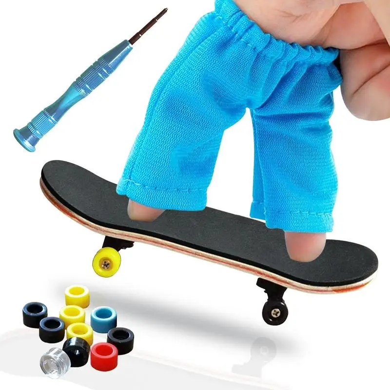 

Finger Mini Skateboard Deck Creative Self-Assembly Mini Skateboard Kits With Tools Interactive Freestyle Skate Game For
