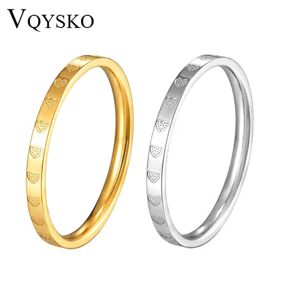 

VQYSKO Infinity Heart Ring Stacking Heart Band Ring First Mothers Day Present Birthday Gift For her