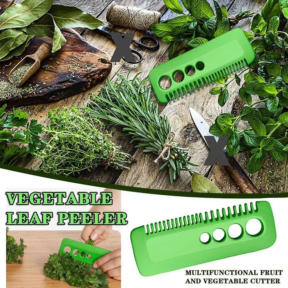 

1PCS Kitchen Vegetable Leaf Peeler Good Grips Herb And Leaf Kale Stripping Creative Remover Gadget Comb Cookice Multi-Funct K9E0
