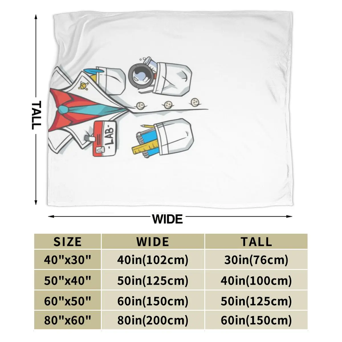 Лабораторное пальто Ультрамягкое одеяло из микрофлиса