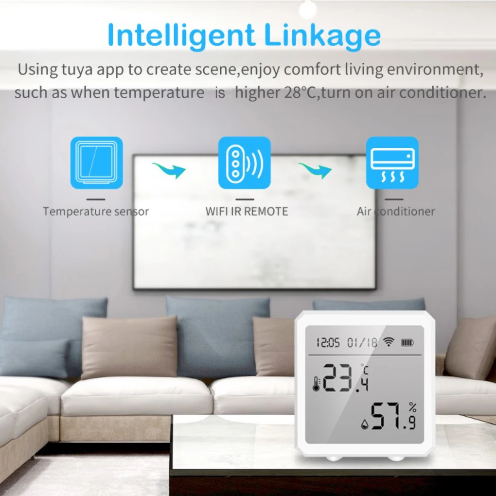 

Temperature Humidity Sensor Thermometer Bedroom Hygrometer