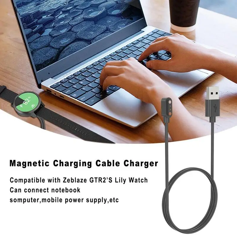 

Universal Smart Watch Charger Cord Magnetic Charging Cable Compatible With Zeblaze GTR2 Smartwatch Charging Cable USB Charger