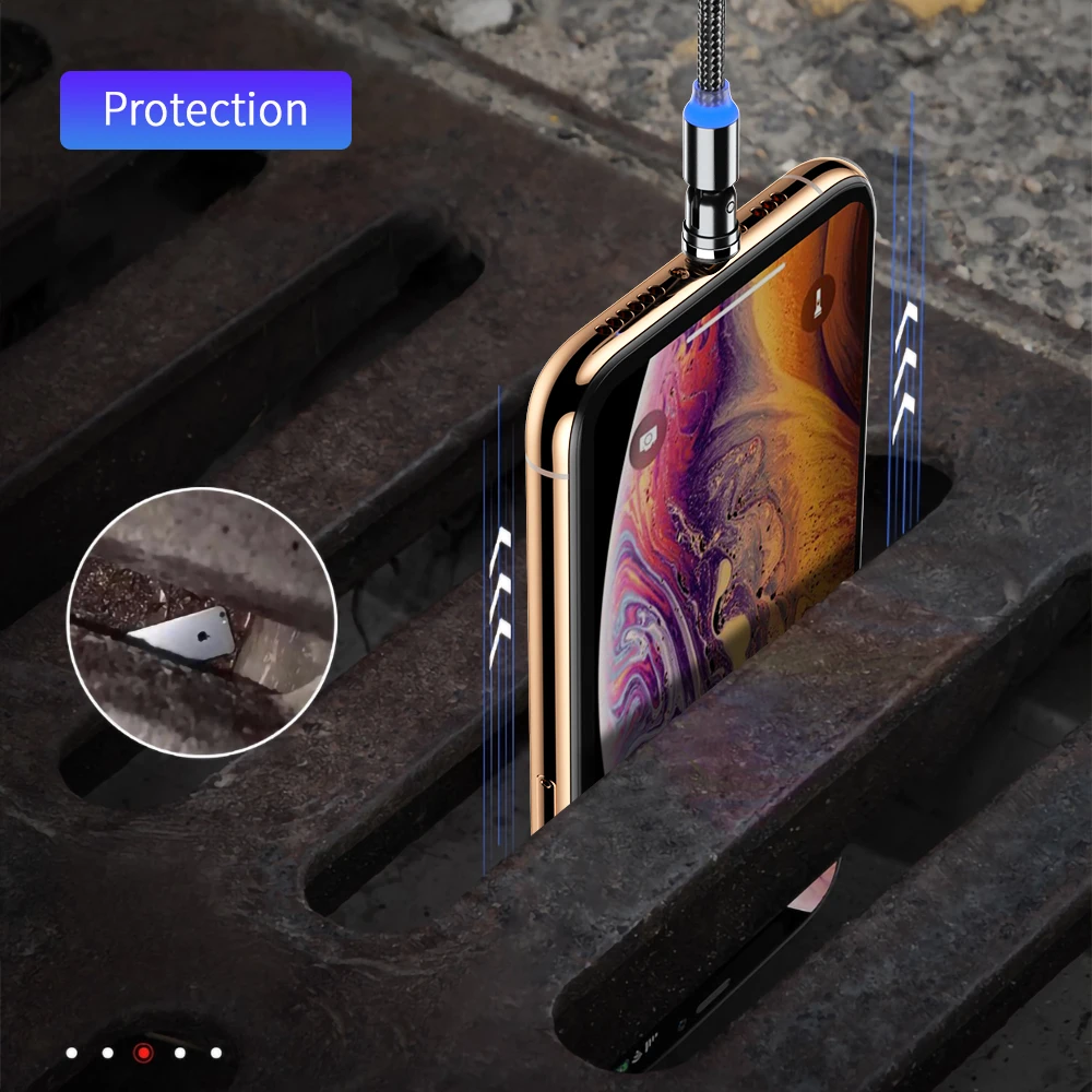Магнитный кабель DIXSG Micro USB Тип C для iPhone Xiaomi Быстрая зарядка магнитное зарядное