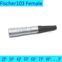 compatible fischer 103 1f 2 3 4 5 6 7 8 12pin waterproof ip68 aviation push pull self locking free female socket round connector