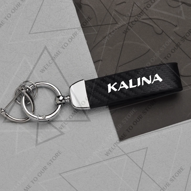 

Новый классический автомобильный брелок с логотипом Lada Kalina Cross из углеродного волокна, держатель для ключей, автоаксессуары