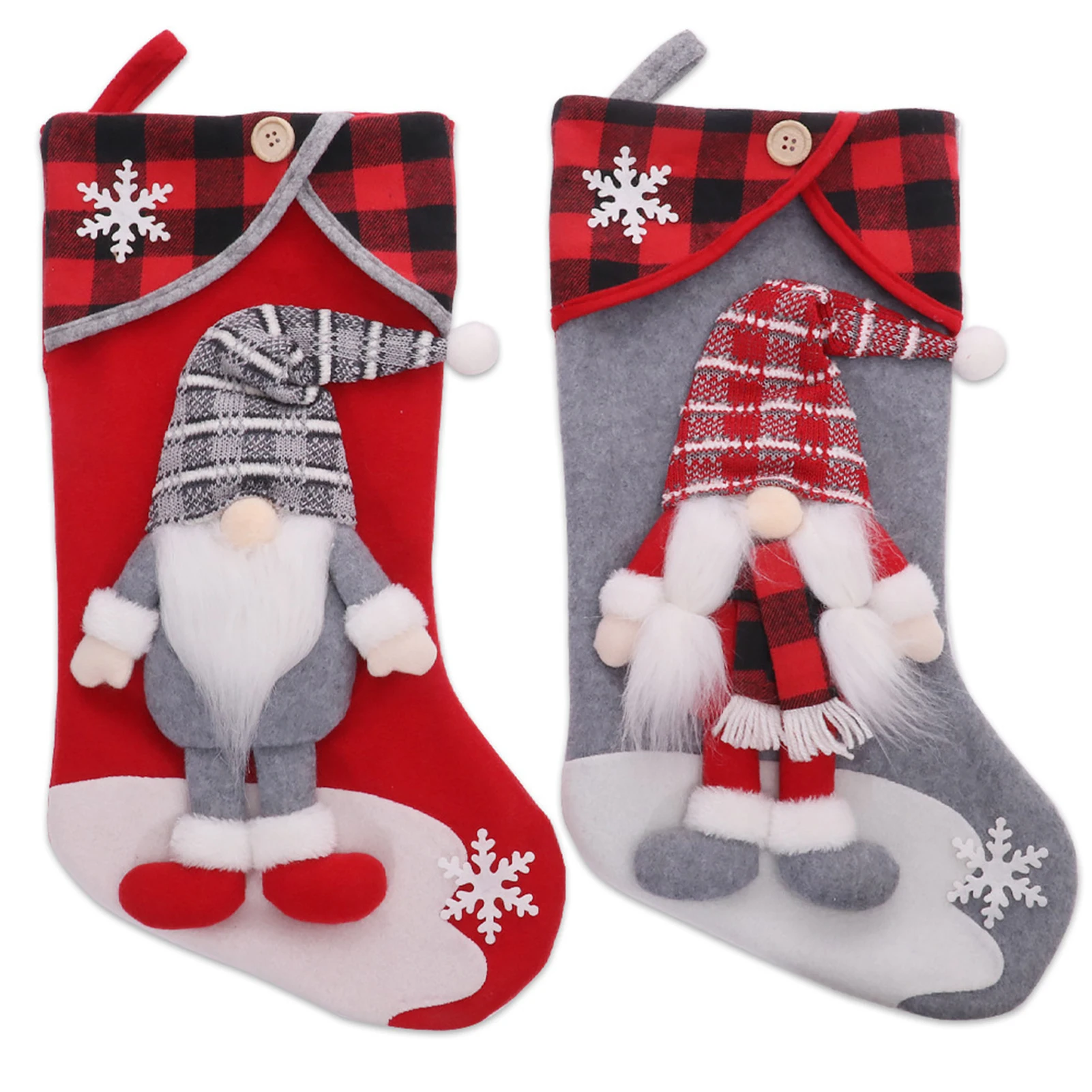 

Christmas Gift Stockings Rudolph Dwarf Soft Hanging Fireplace Decor Seasonal Décor for Xmas