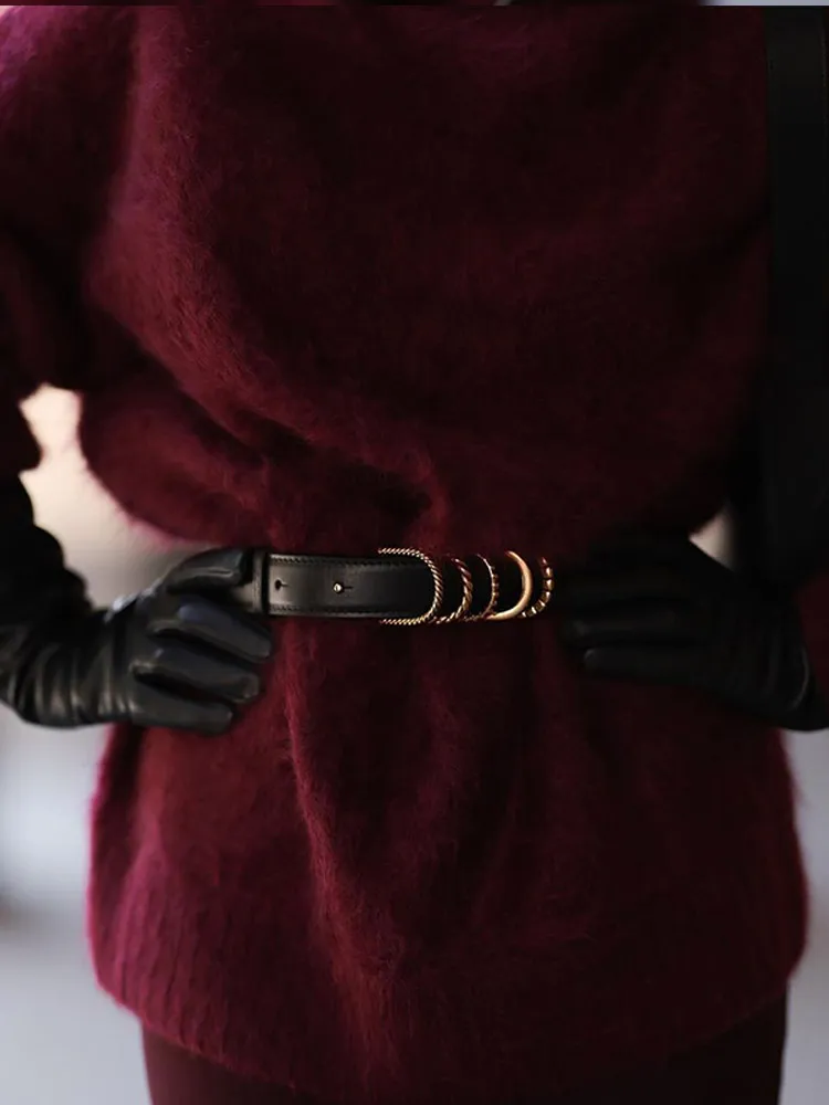 Элегантный красный мохеровый вязаный кардиган с v-образным вырезом женское