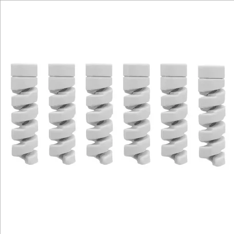 12/6 шт., спиральные защитные приспособления для кабеля, мягкий силиконовый органайзер для намотки проводов для зарядного устройства для наушников MacBook, наконечники шнура для зарядного устройства