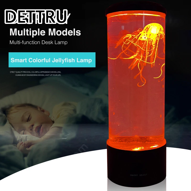 

Фэнтезийная лампа для Медузы с дистанционным управлением, питание от USB/аккумулятора, меняющая цвет, светодиодная лампа для медузы, расслаб...