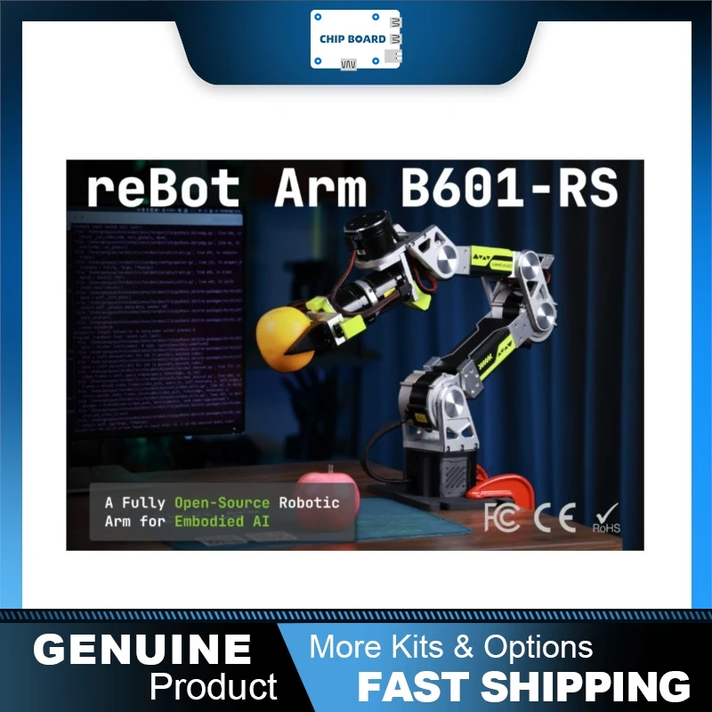Фото Роботизированная рука Seeedstudio reBot Arm B601-RS Jetson Orin Kit, 6+1DOF, с ИИ, двигателем Robstride, ROS SDK №1