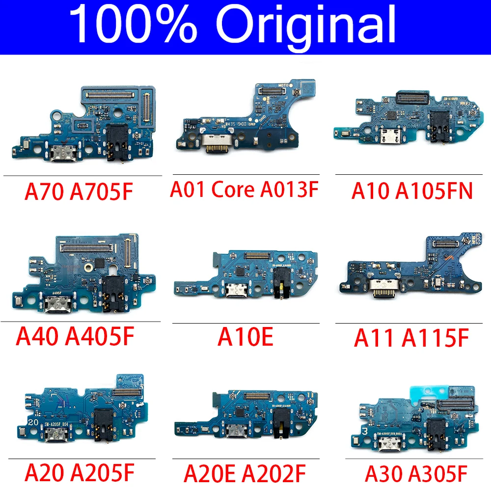 

100% Original For Samsung A01 Core A10 A10E A11 A20 A20E A30 A40 A50 A70 A80 A90 USB Charger Charging Port Connector Board Flex