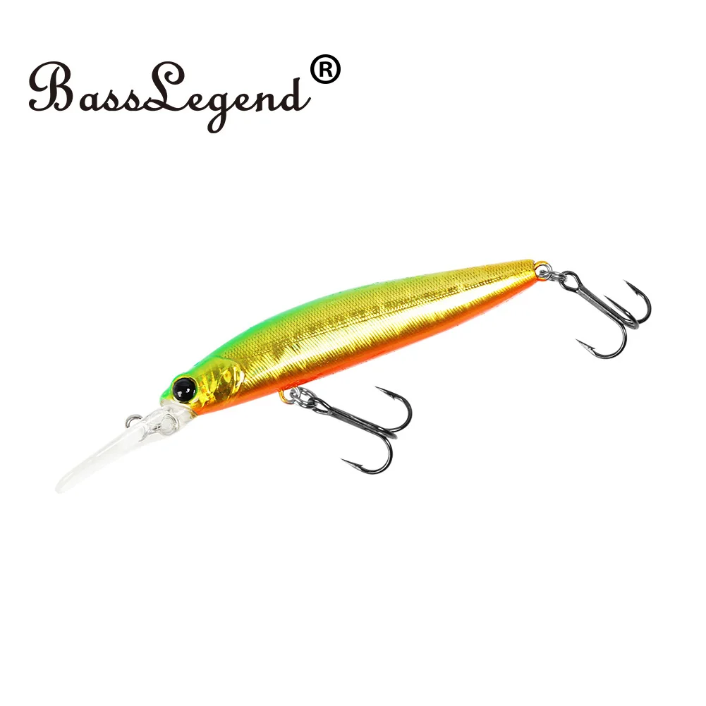 BassLegend Japão Pesca Flutuante Minnow Jerkbait Cereja Sangue Truta Baixo Pike Isca Dura MD70 70F