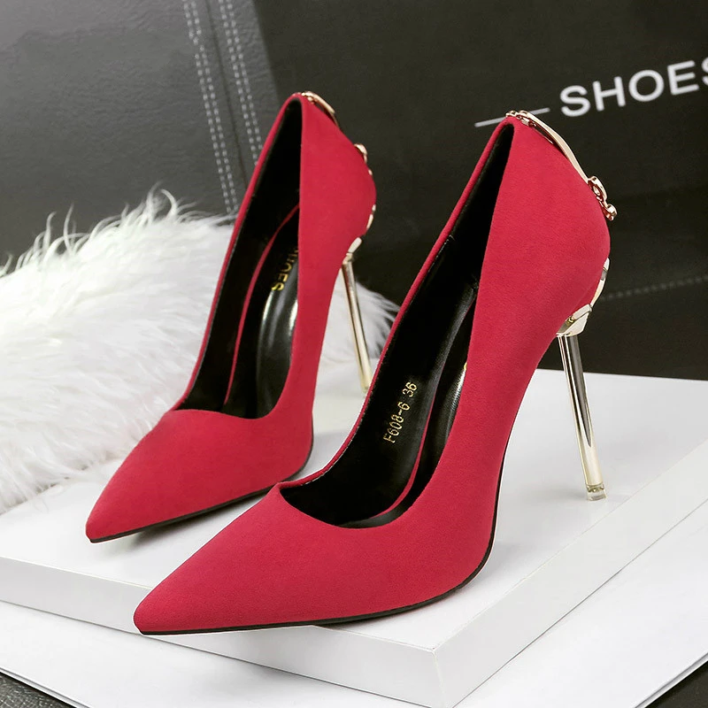 

Ladies High Heels Women Shoes Pumps High Heel Stiletto Sexy Wedding Shoes Woman 2022 Pumps Black Red A7-20